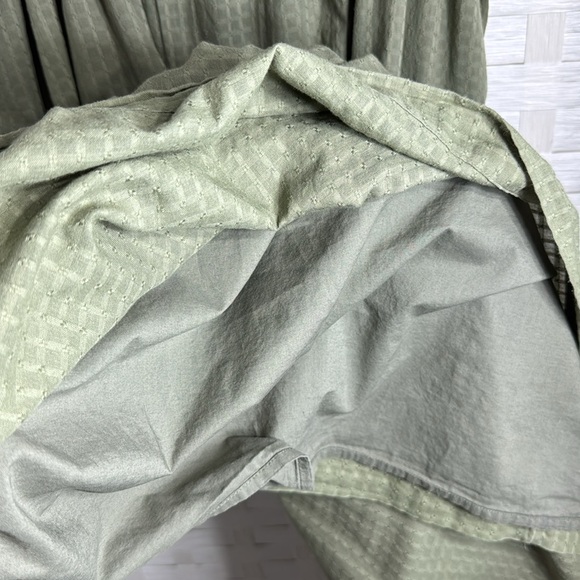 Gap Army Green Spaghetti Strap Textured Pocketed Midi Sundress Size Small - Picture 12 of 15